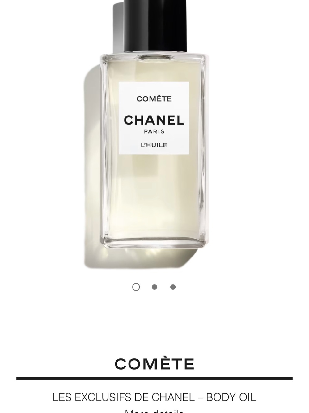CHANEL Comète Huile Body Oil - 4 ml Mini